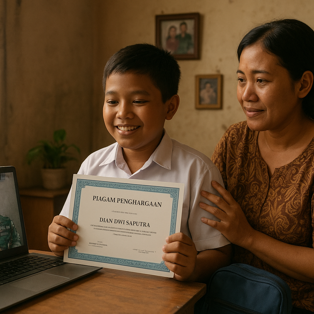 Anak Prajurit TNI Berprestasi di Sekolah, Motivasi dari Ayah di Medan Tugas
