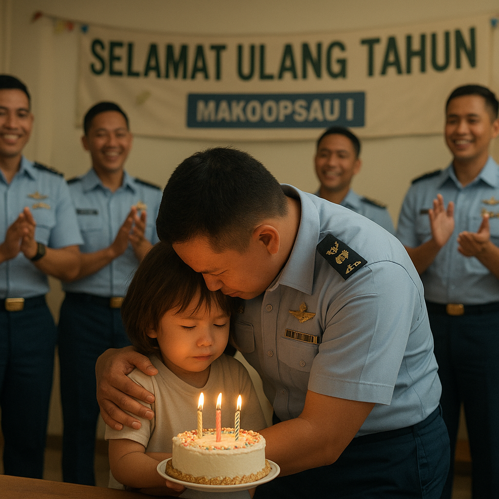 Anak Prajurit TNI AU Rayakan Ulang Tahun di Makoopsau I, Momen Haru di Tengah Kesibukan Tugas