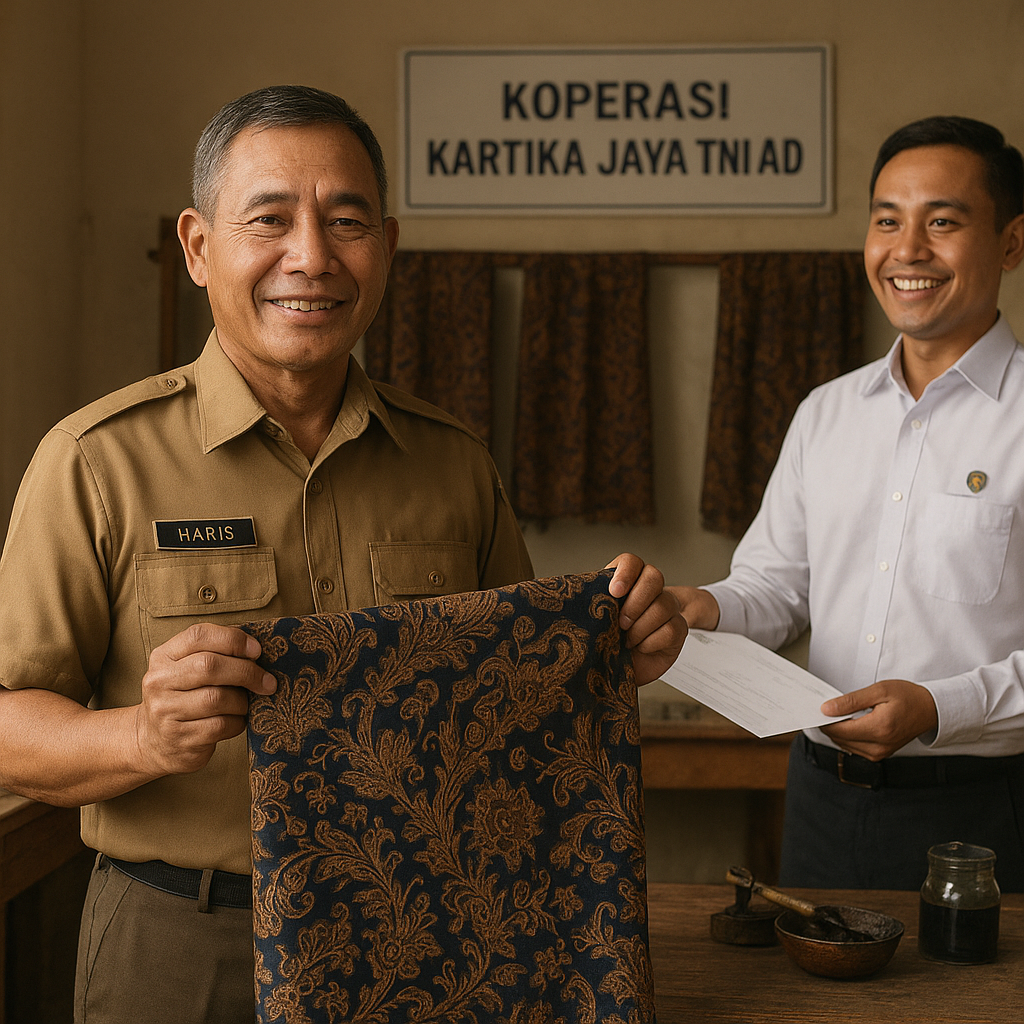 Pensiunan Prajurit di Bandung Sukses Bangun Usaha Batik Berkat Bantuan Koperasi TNI AD