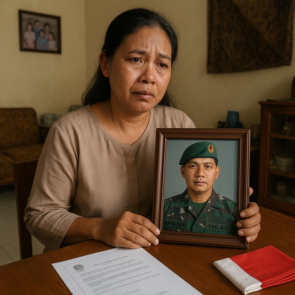 Ibu Tiri yang Jadi Tulang Punggung Keluarga Prajurit TNI AD yang Gugur di Papua