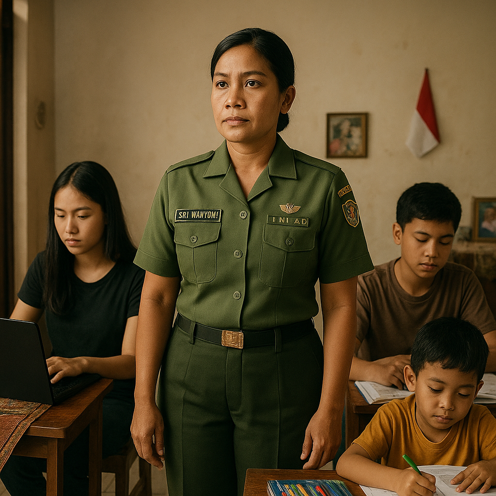 Di Balik Seragam: Kisah Ibu Tunggal Prajurit TNI yang Sukses Besarkan Tiga Anak