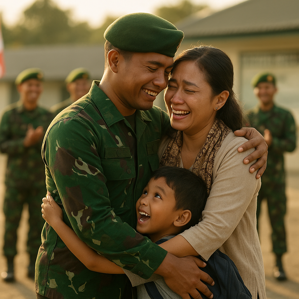 Kisah Kejutan Keluarga: Anak Prajurit Tiba-tiba Datang ke Markas setelah Lama Tak Bertemu