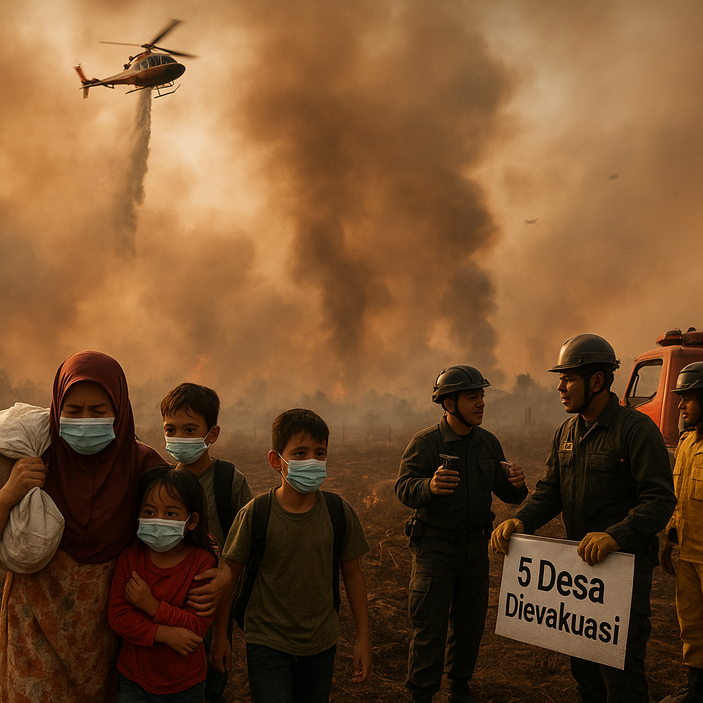 Kebakaran Hutan di Sumatera Selatan Meluas, 5 Desa Dievakuasi