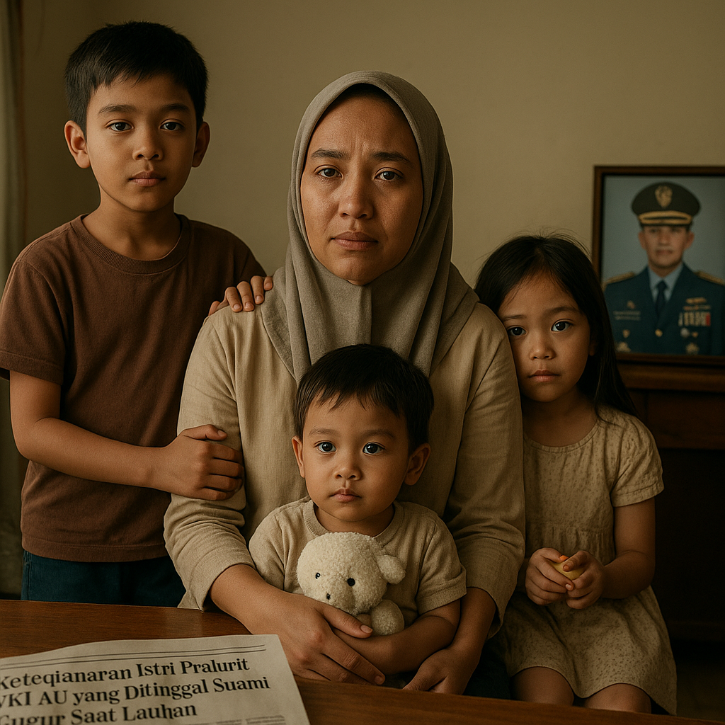 Ketegaran Istri Prajurit TNI AU yang Ditinggal Suami Gugur Saat Latihan, Besarkan 3 Anak Sendiri