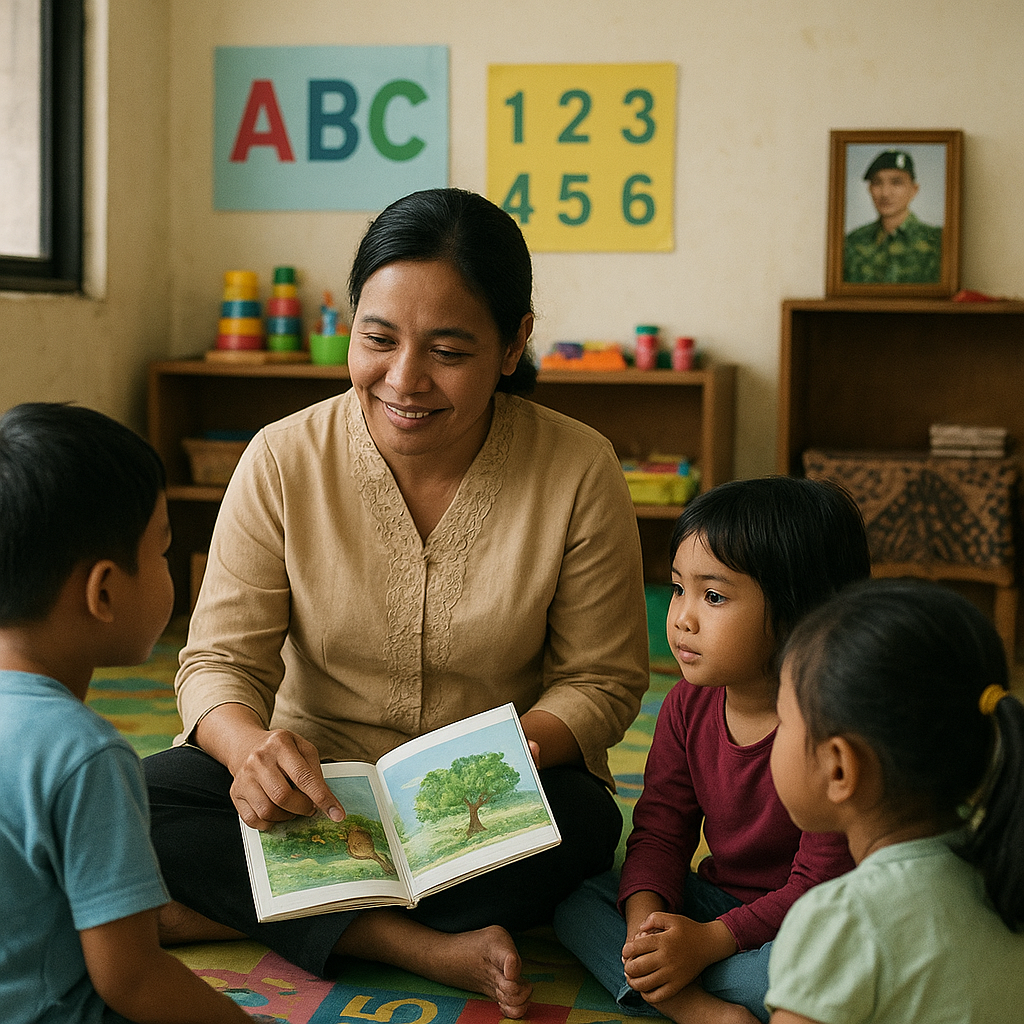 Istri Prajurit yang Jadi Guru TK: "Mengajar Anak-anak adalah Cara Kami Berbakti"