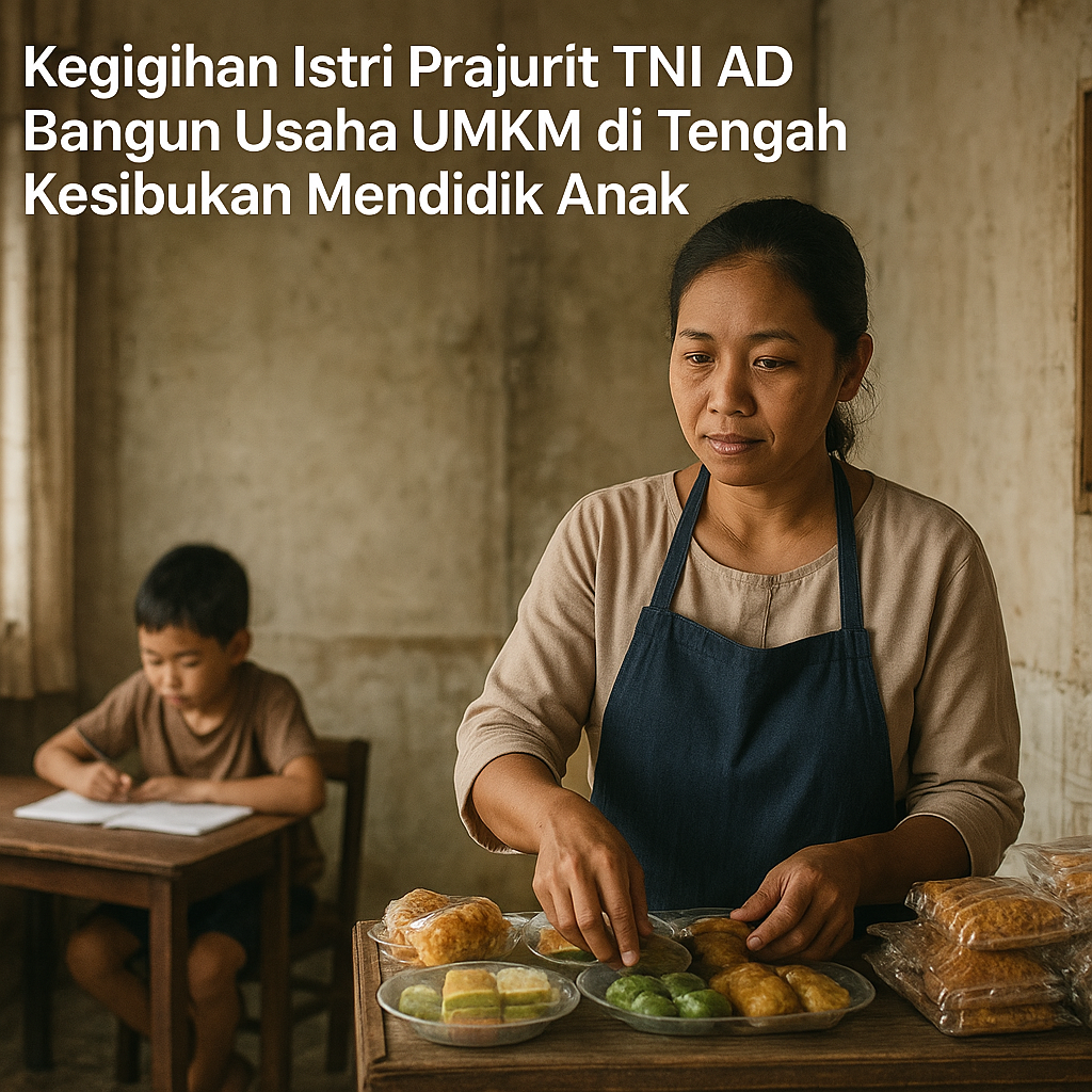 Kegigihan Istri Prajurit TNI AD Bangun Usaha UMKM di Tengah Kesibukan Mendidik Anak