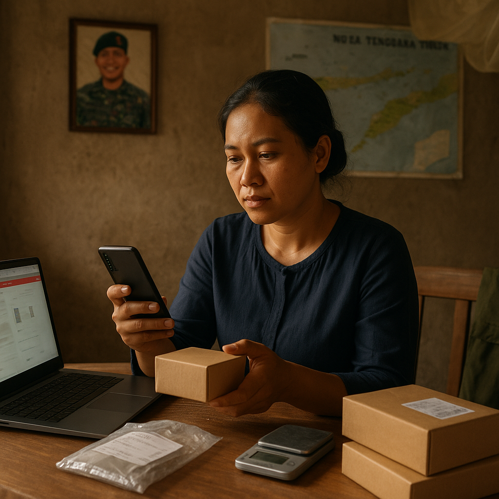 Kisah Istri Prajurit TNI AD di Belu yang Berjualan Online untuk Tambah Penghasilan Keluarga