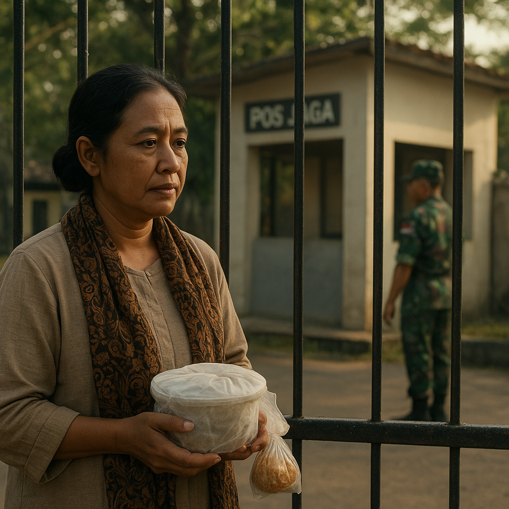 Kisah Haru Istri Tentara yang Selalu Menanti di Balik Pagar Posko