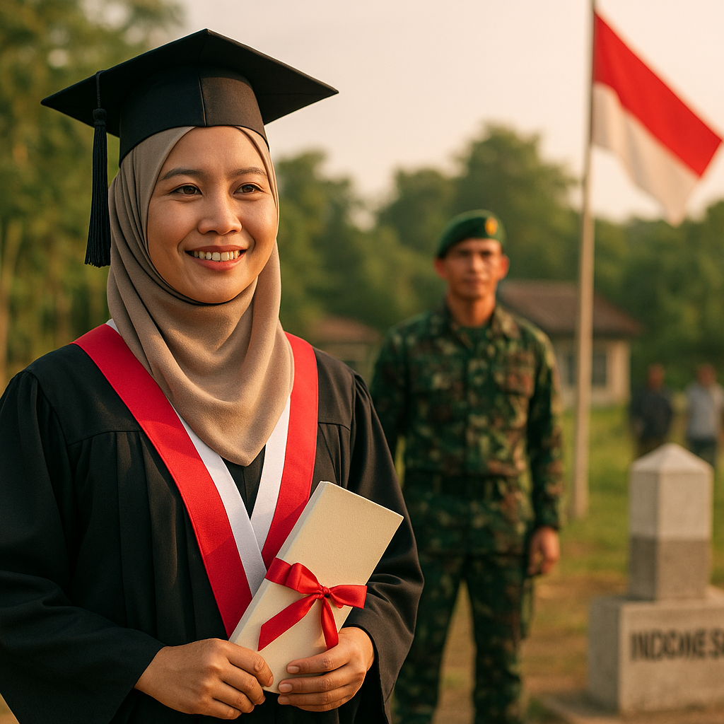 Istri Prajurit TNI di Perbatasan Raih Gelar Sarjana, Hadiah untuk Suami yang Bertugas