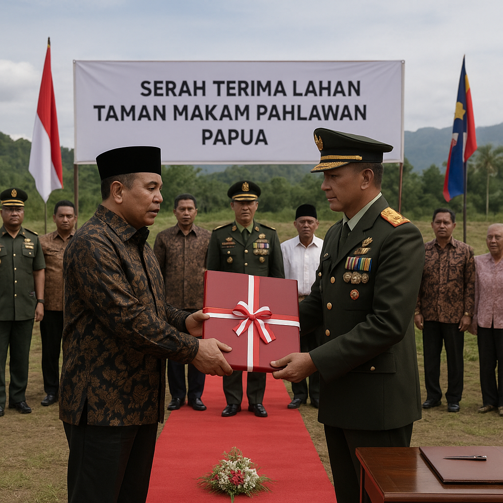 Serah Terima Lahan Taman Makam Pahlawan Papua untuk Prajurit Gugur