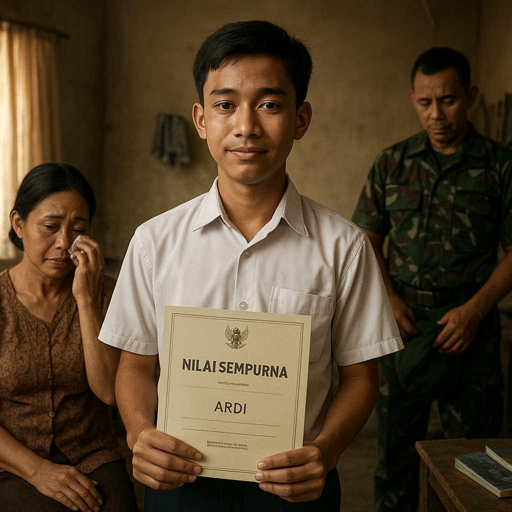 Duka Anak Prajurit TNI yang Berprestasi di Tengah Kesulitan Ekonomi Keluarga