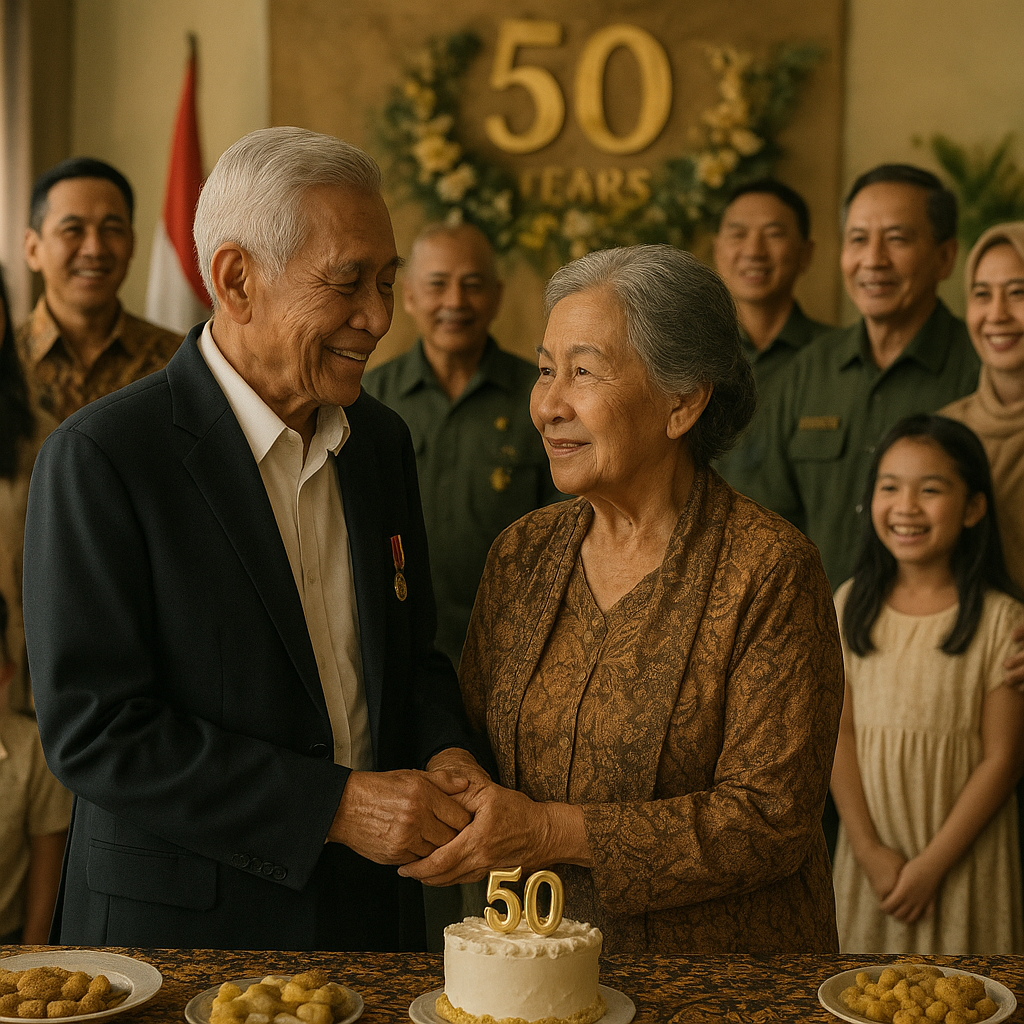 Kisah Cinta Lansia: Mantan Prajurit TNI dan Istri Rayakan 50 Tahun Pernikahan