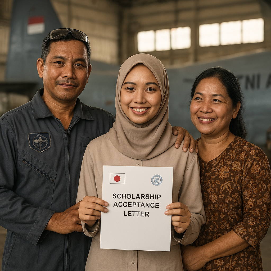 Anak Prajurit TNI AU di Makassar Raih Beasiswa ke Jepang, Dedikasi Ayah di Skadron Jadi Motivasi