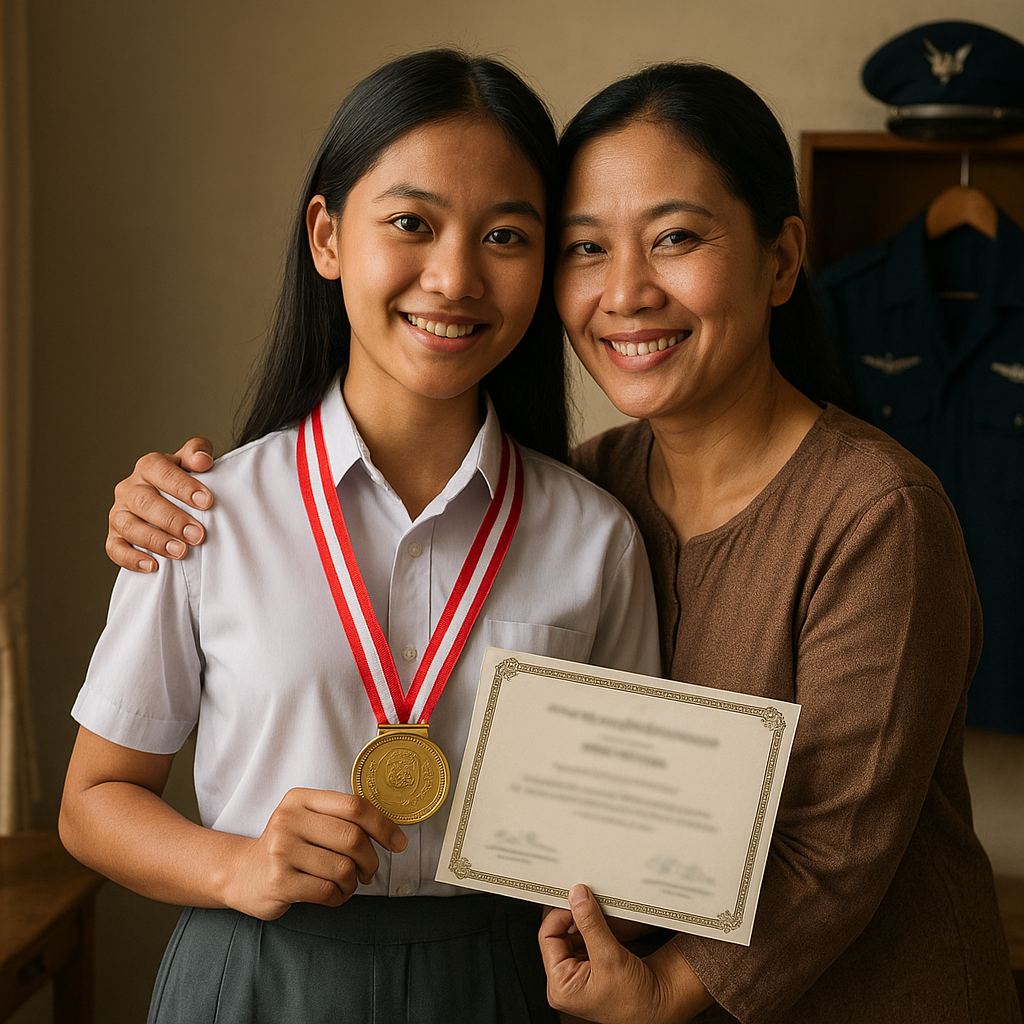Prestasi Anak Prajurit TNI AU, Juara Olimpiade Sains meski Ayah Jarang di Rumah