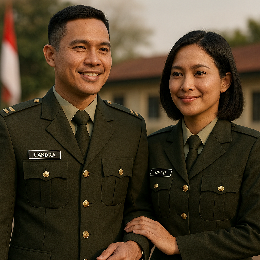 Cinta di Tengah Seragam: Kisah Pasangan Suami Istri Prajurit TNI AD
