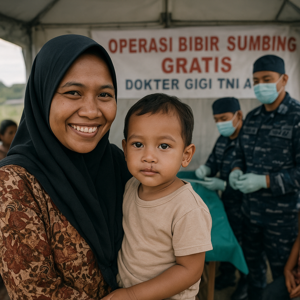 Operasi Bibir Sumbing Gratis: Kontribusi Dokter Gigi TNI AL untuk Anak - anak di Daerah Terpencil, Termasuk Anak Prajurit