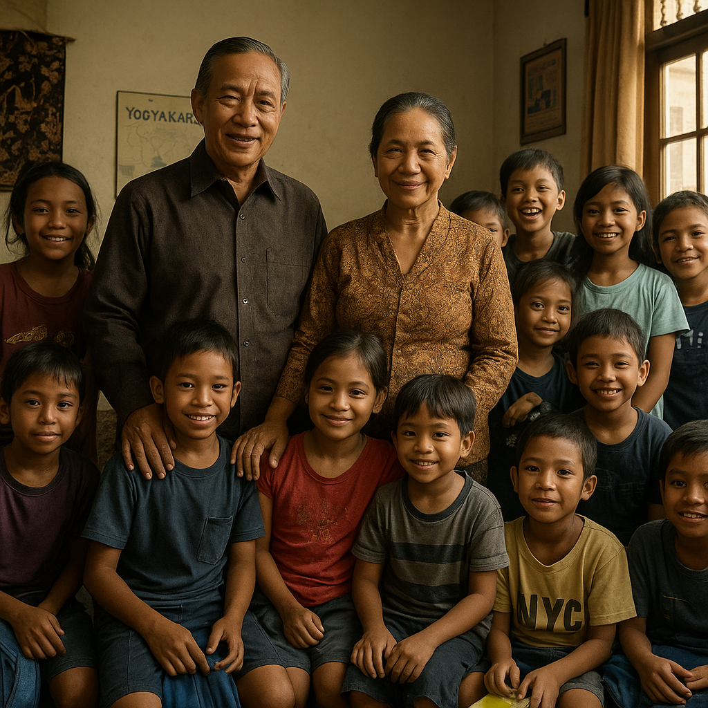 Pensiunan Jenderal TNI dan Istri Asuh Puluhan Anak Jalanan