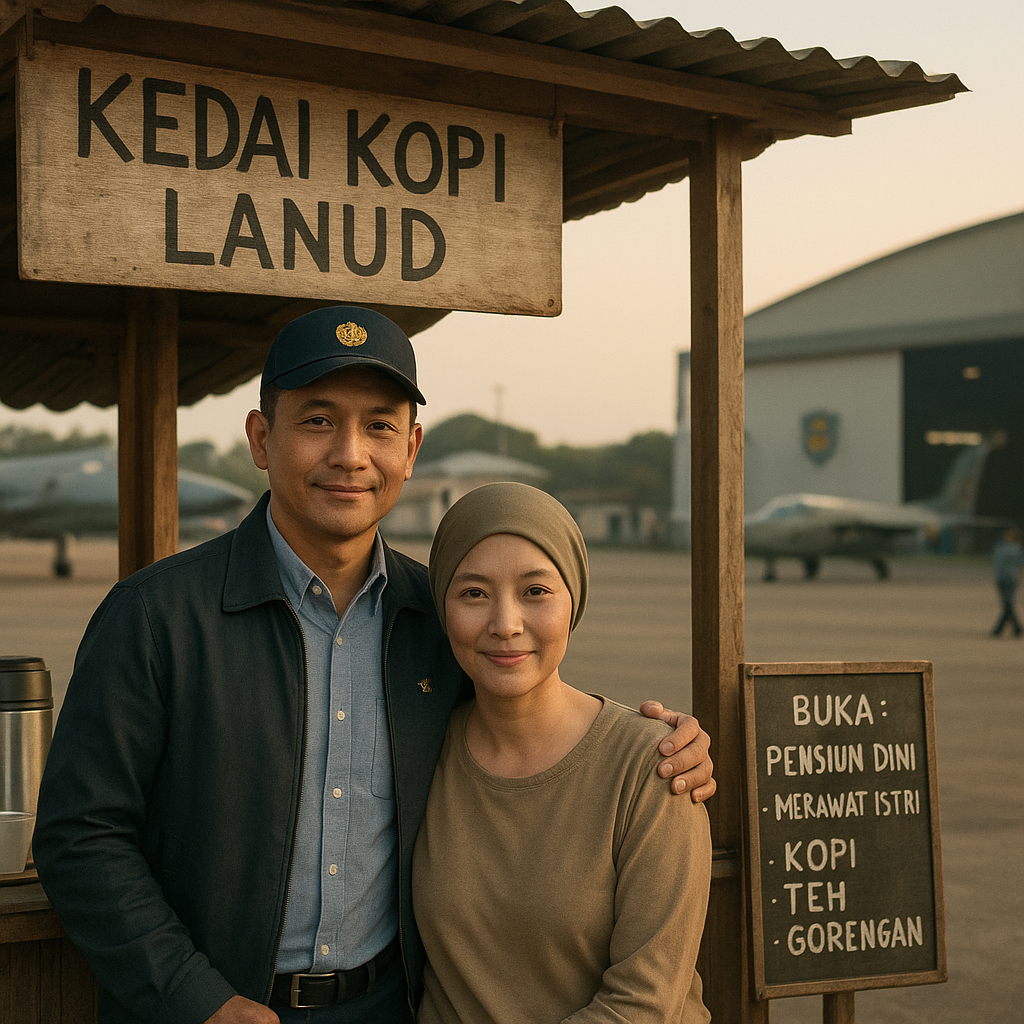 Pensiun Dini Perwira TNI AU: Demi Merawat Istri Kanker Payudara, Kini Buka Usaha Kecil di Lanud