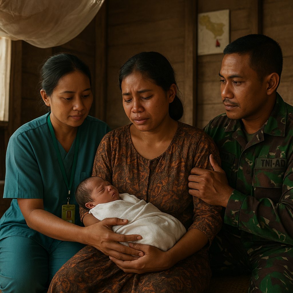 HUT ke-80 TNI: Istri Prajurit TNI AD di Perbatasan RI-PNG Ceritakan Perjuangan Melahirkan Tanpa Dokter, Bidan Desa Jadi Penolong