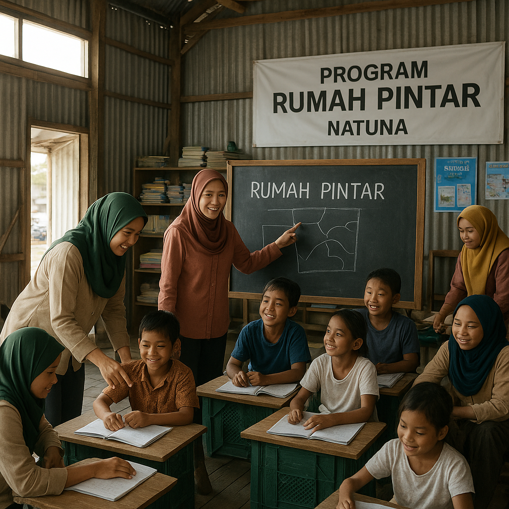 Program 'Rumah Pintar' TNI di Natuna: Istri Prajurit Jadi Guru Bantu untuk Anak Putus Sekolah Akibat Pandemi Lanjutan