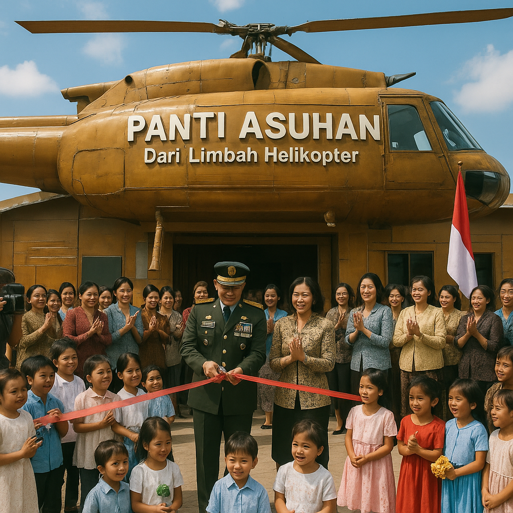 Istri Sersan Penerbang TNI AD di Semarang Bangun Panti Asuhan dari Limbah Helikopter, Diresmikan oleh Aster Kasdam IV/Diponegoro