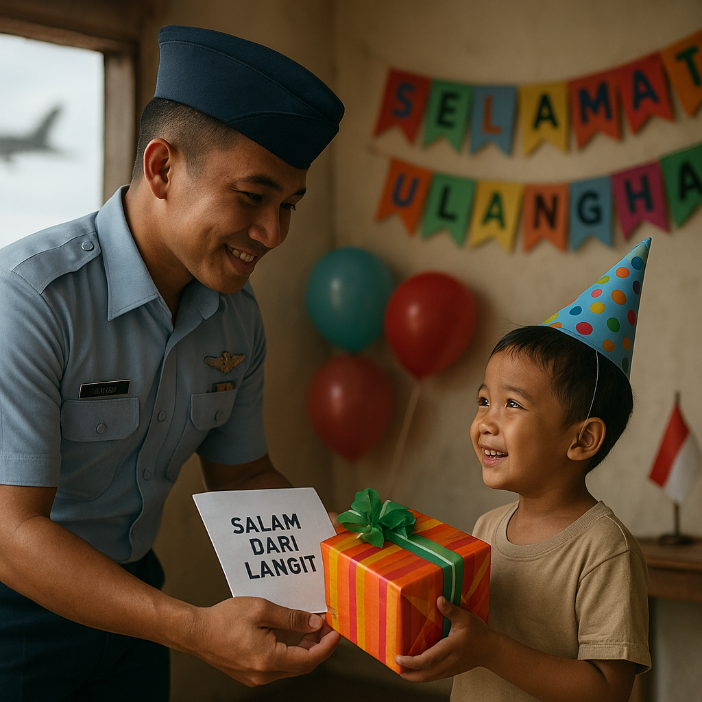 Aksi TNI AU Kirim Surat dan Hadiah untuk Anak Prajurit yang Berulang Tahun Saat Orang Tua Bertugas