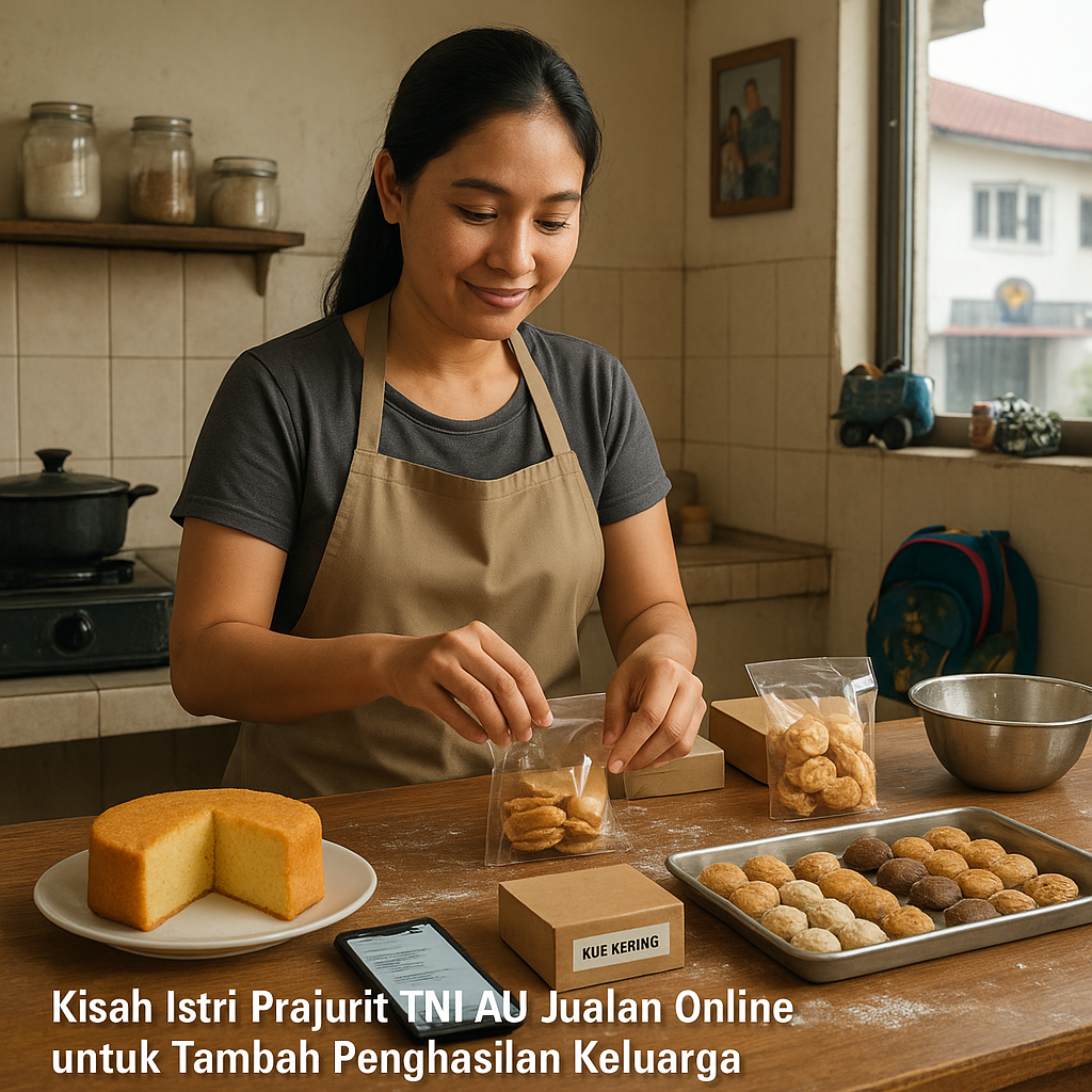 Kisah Istri Prajurit TNI AU Jualan Online untuk Tambah Penghasilan Keluarga