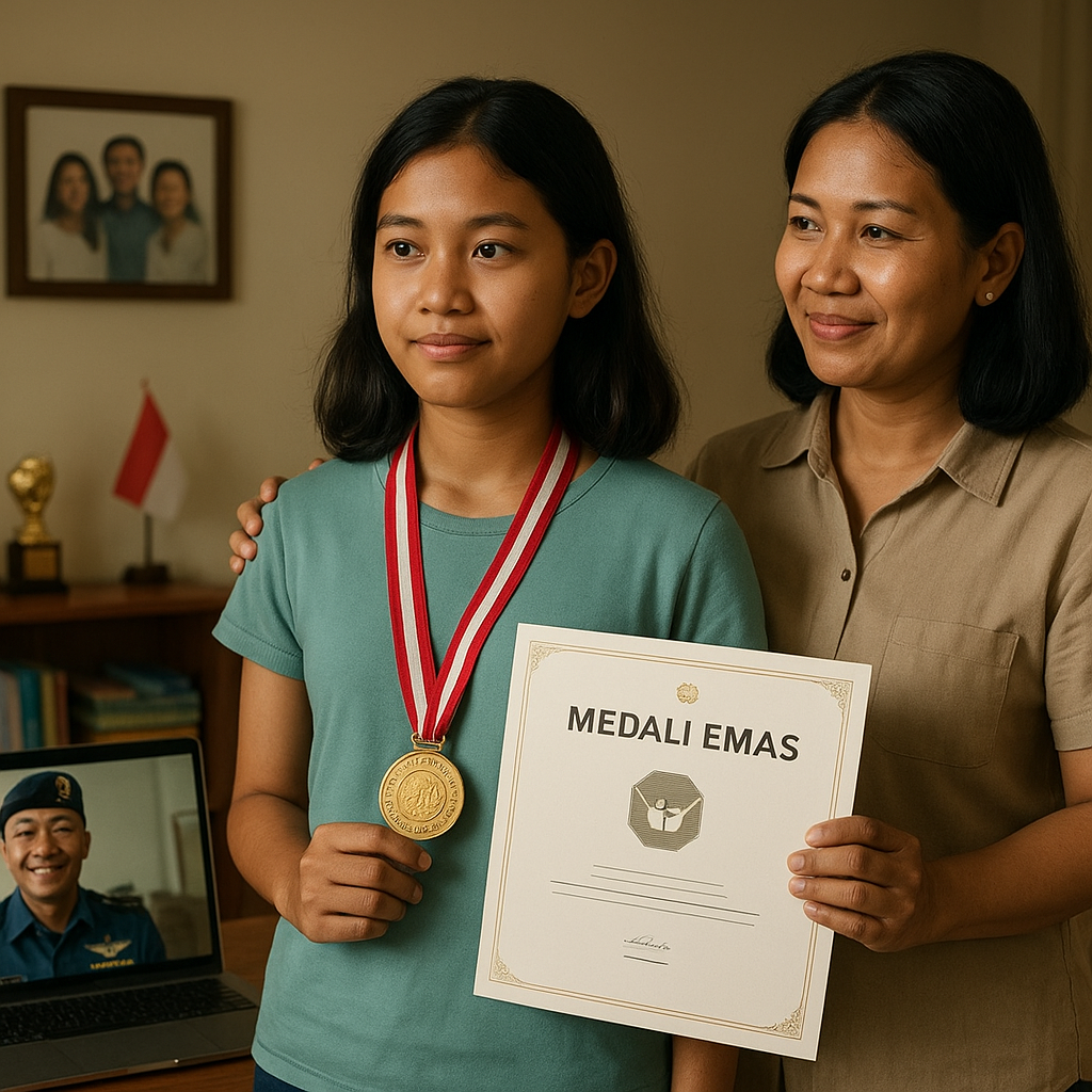 Anak Prajurit TNI AU Raih Juara Olimpiade Sains Nasional