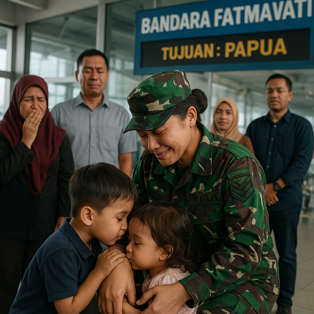 Kisah Haru Anak Prajurit di Bengkulu Doakan Keberangkatan Ibu ke Papua