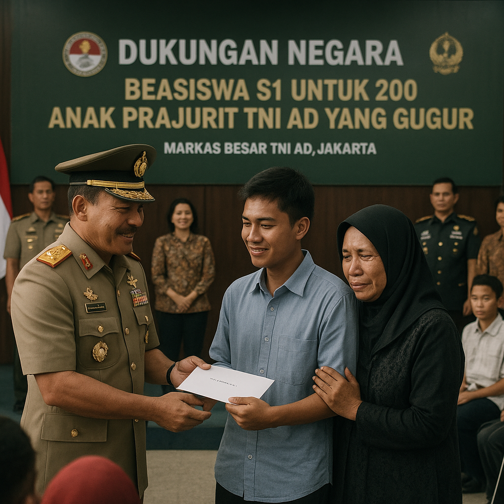 Dukungan Negara: Beasiswa S1 untuk 200 Anak Prajurit TNI AD yang Gugur