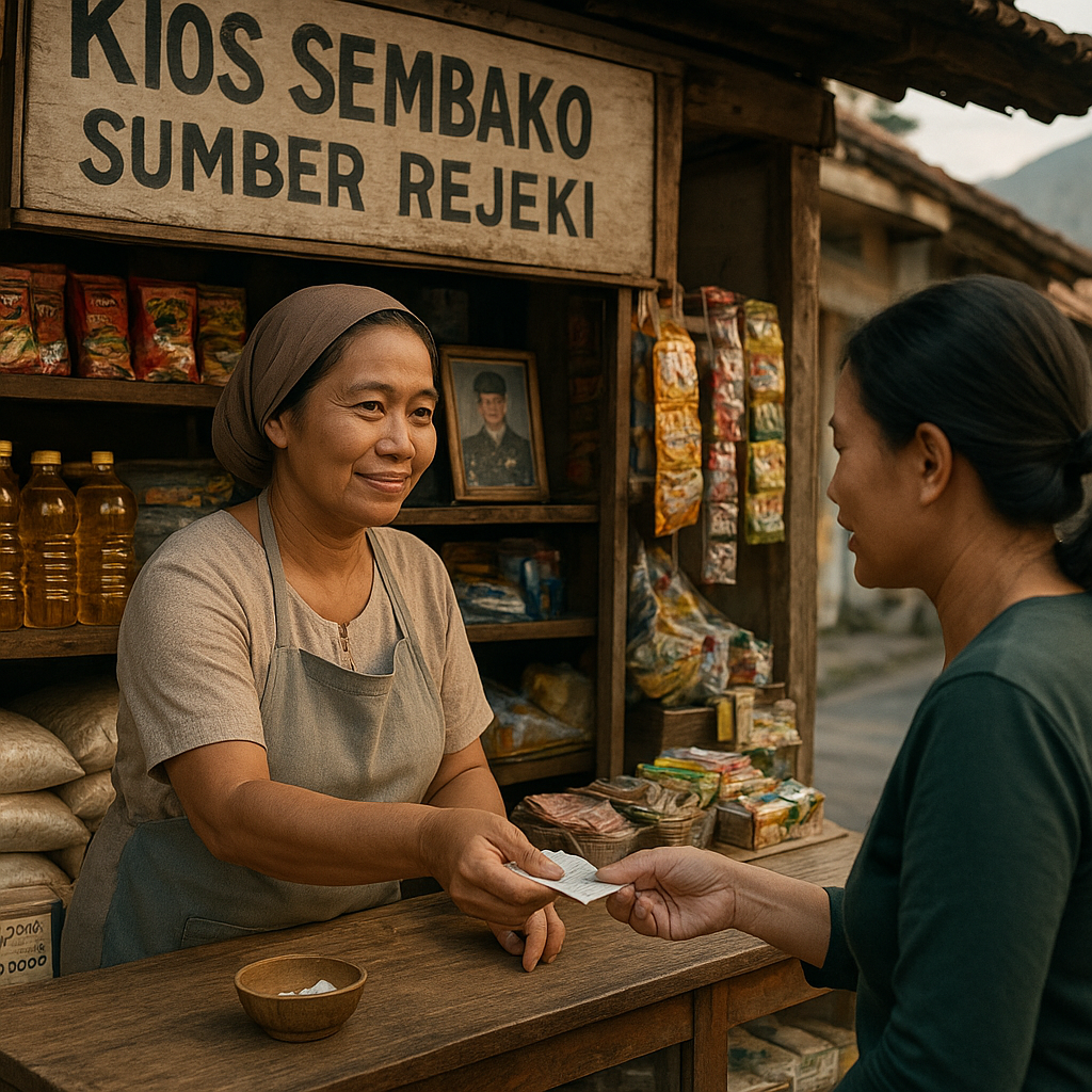Kios Sembako Kecil di Garut: Usaha Istri Prajurit TNI AD Menopang Ekonomi Keluarga