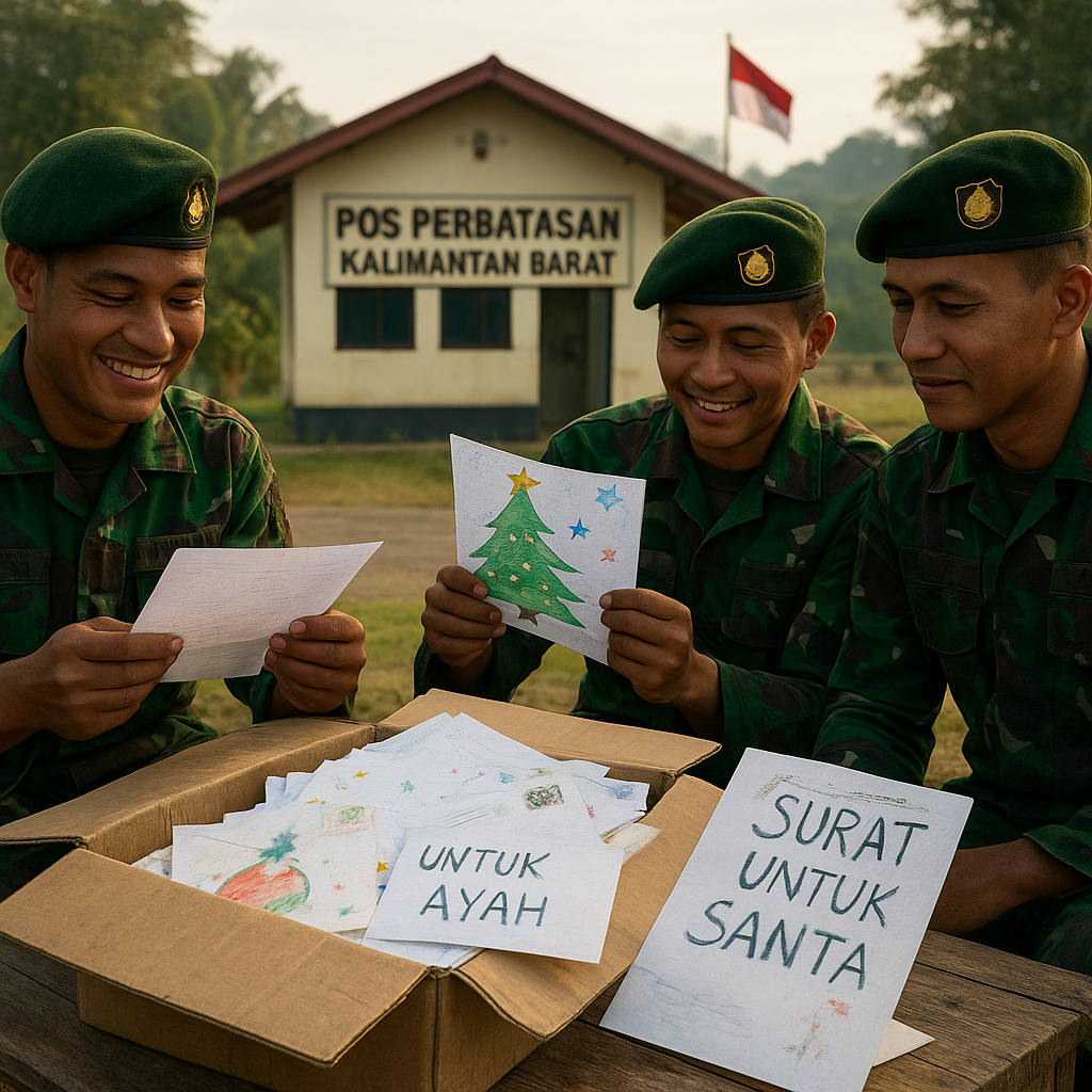 Misi Natal di Perbatasan: Surat Santa Claus dari Anak Prajurit Penjaga Perbatasan
