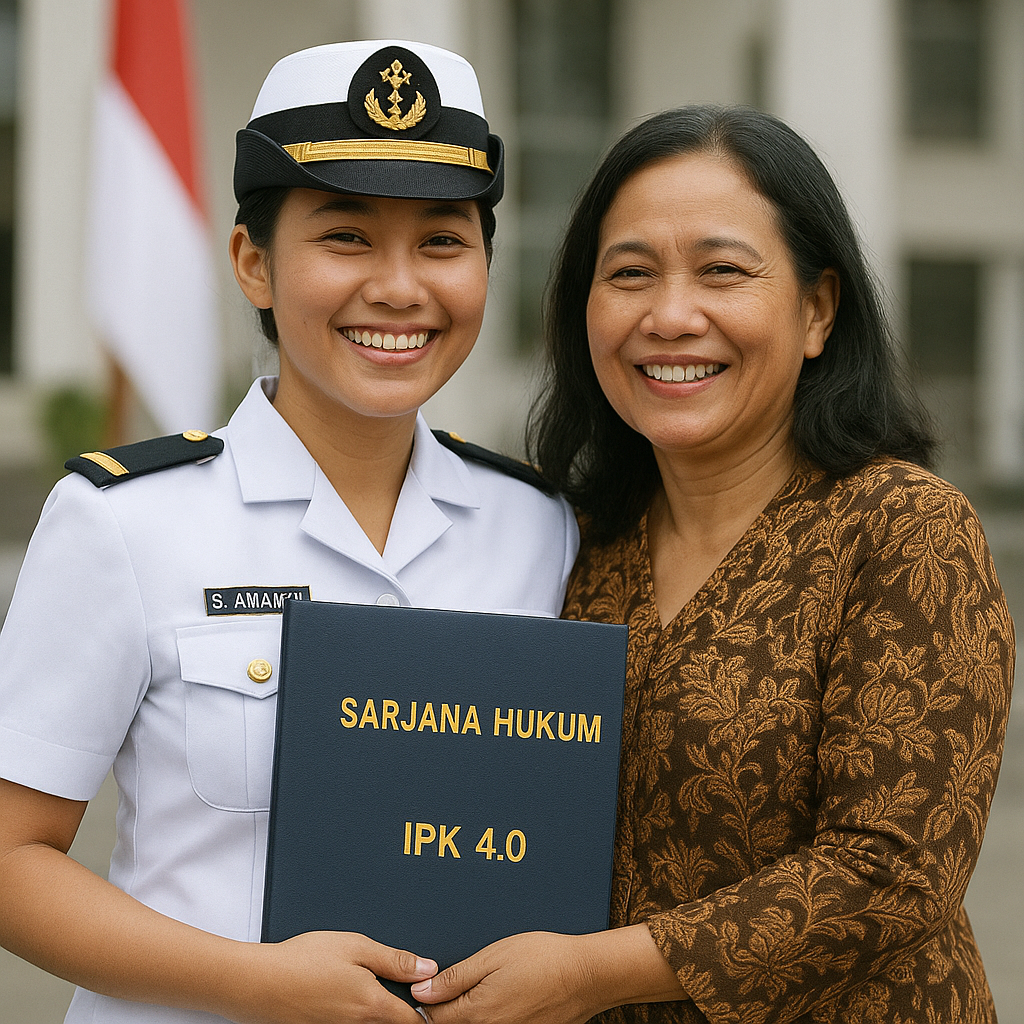 Prajurit Wanita TNI AL Rebut Gelar Sarjana dengan IPK Sempurna, Didorong Semangat Sang Ibu