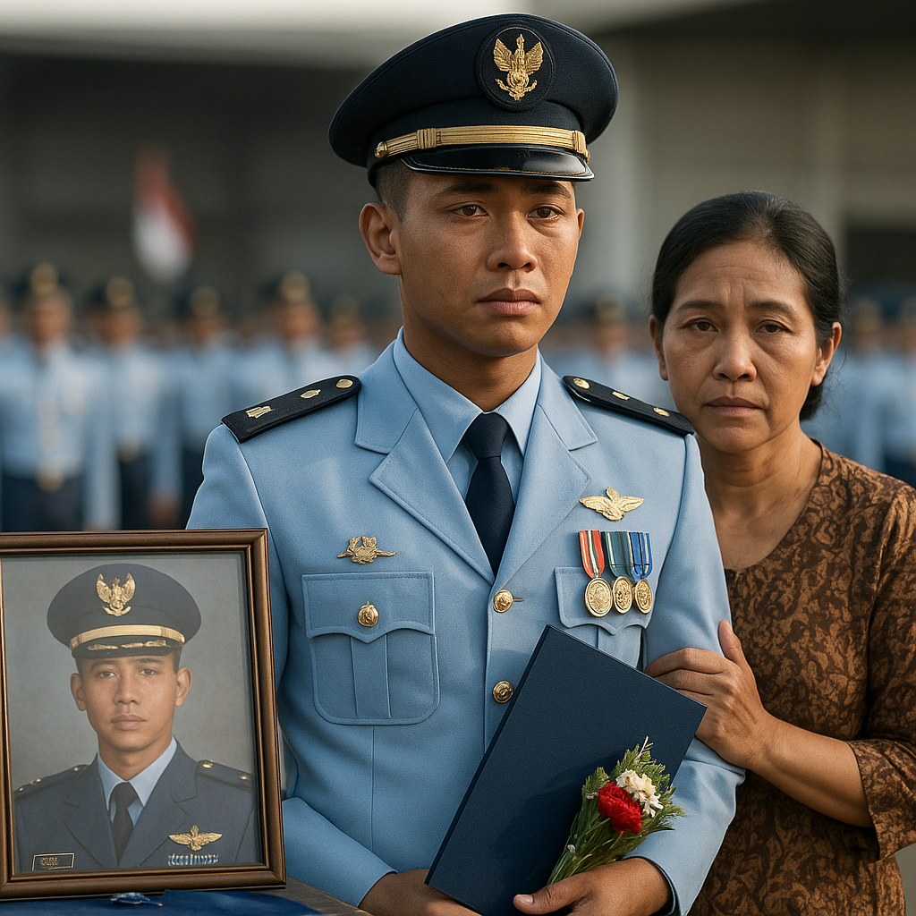 Mendiang Ayah TNI AU, Anaknya Lulus Terbaik Sekolah Calon Perwira dan Penghormatan Terakhir