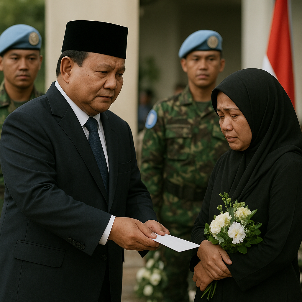 Prabowo Sampaikan Belasungkawa dan Apresiasi untuk Keluarga Prajurit Gugur di Lebanon