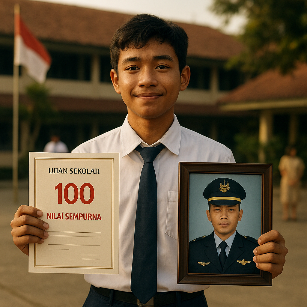 Anak Prajurit TNI AU Raih Prestasi Akademik, Didedikasikan untuk Ayah yang Bertugas di Perbatasan