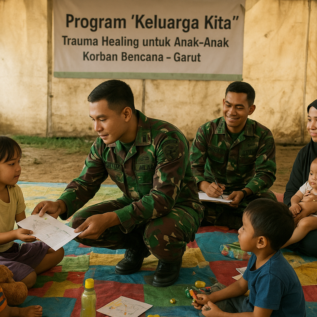 Program 'Keluarga Kita' TNI AD: Trauma Healing untuk Anak-Anak Korban Bencana oleh Psikolog Prajurit