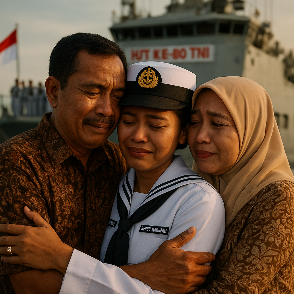 HUT TNI, Kisah Orang Tua Bangga Putrinya Jadi Prajurit Wanita di Kapal Perang