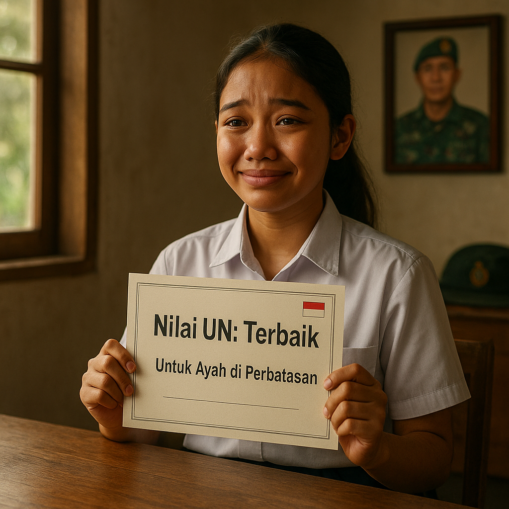 Anak Prajurit TNI Raih Nilai UN Tertinggi, Hadiah untuk Ayah di Perbatasan