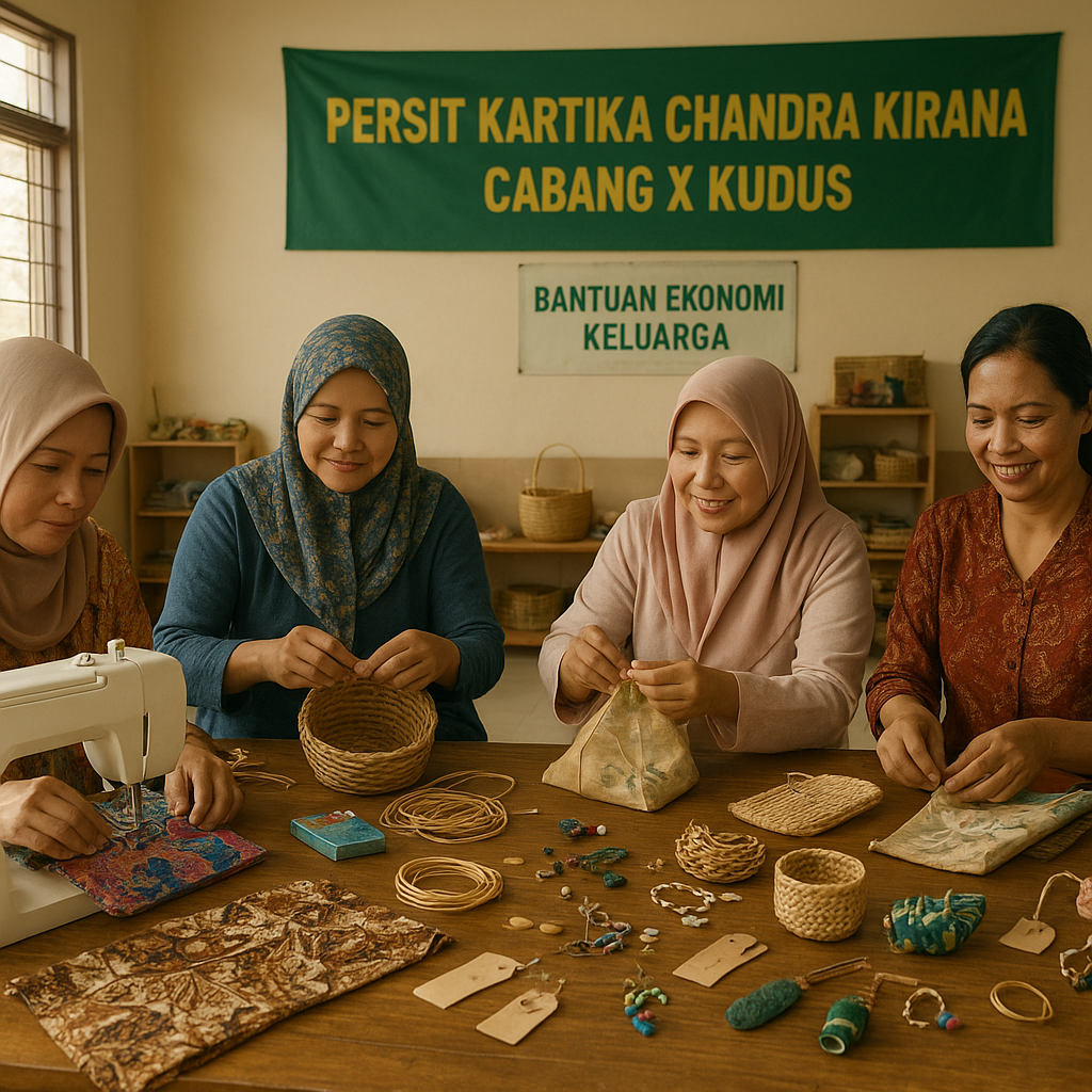 Ibu-ibu Persit KCK Kudus Bantu Ekonomi Keluarga Prajurit dengan Kerajinan