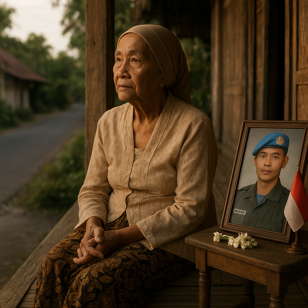 Kisah Ibu Tua yang Setia Nanti Kepulangan Putra Prajurit yang Gugur di Misi Perdamaian