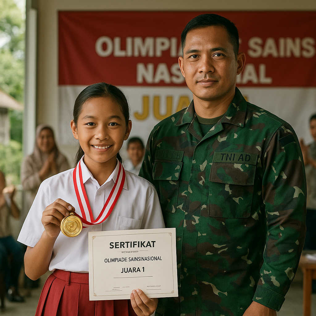 Anak Prajurit TNI AD Raih Juara Olimpiade Sains Nasional, Bukti Keterbatasan Tak Halangi Prestasi
