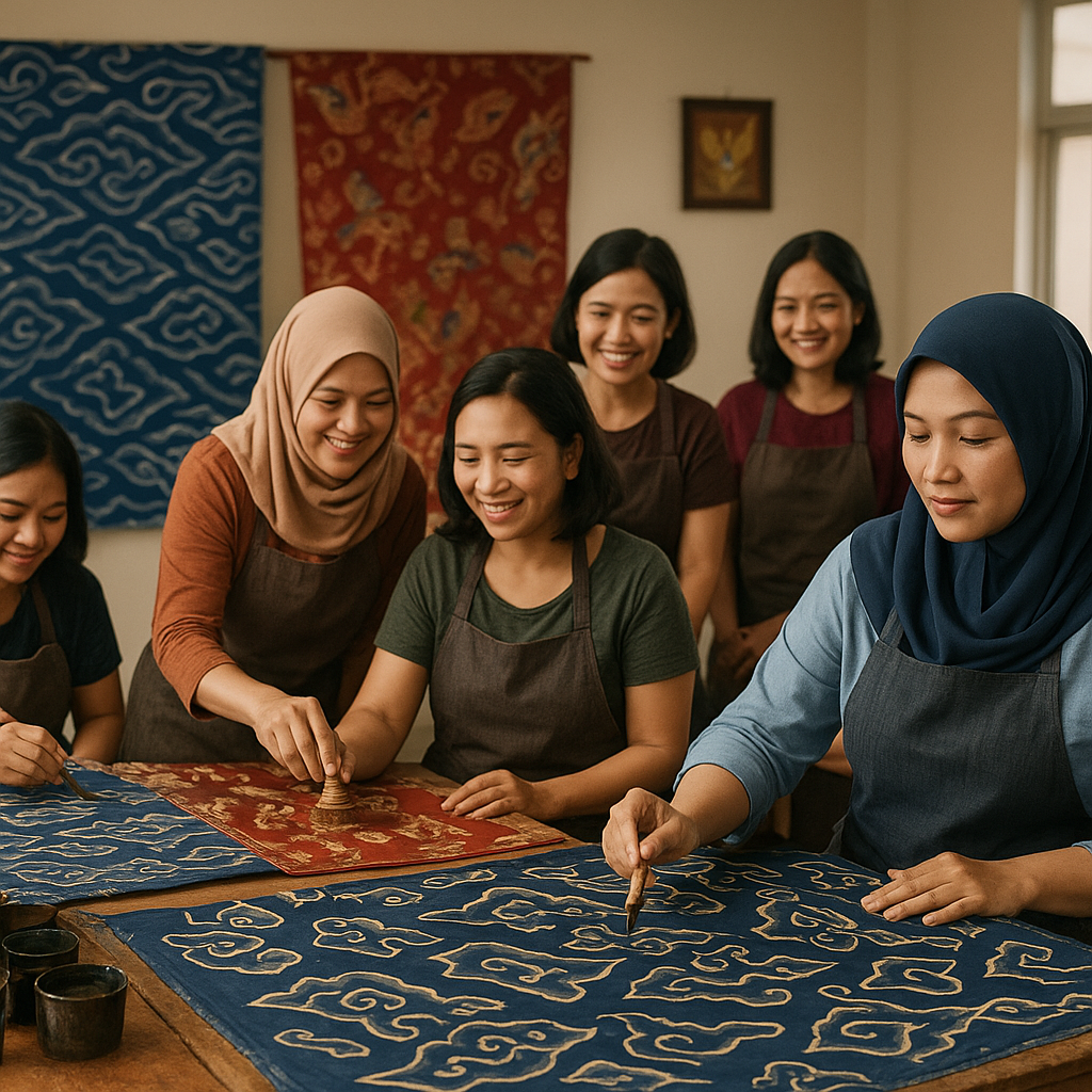 Istri Prajurit TNI AU Hidupkan Kembali Batik Cirebon, Bantu Ekonomi Keluarga Prajurit di Asrama