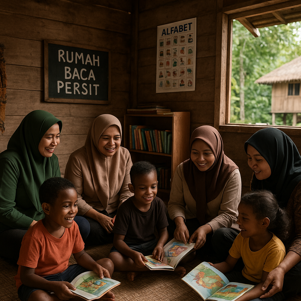 Ibu-ibu Persit Dirikan Rumah Baca untuk Anak-anak Prajurit di Daerah Terpencil Papua