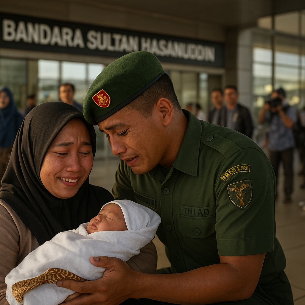 Kisah Haru Reuni Prajurit TNI dengan Anaknya yang Baru Lahir Usai 8 Bulan Bertugas di Perbatasan