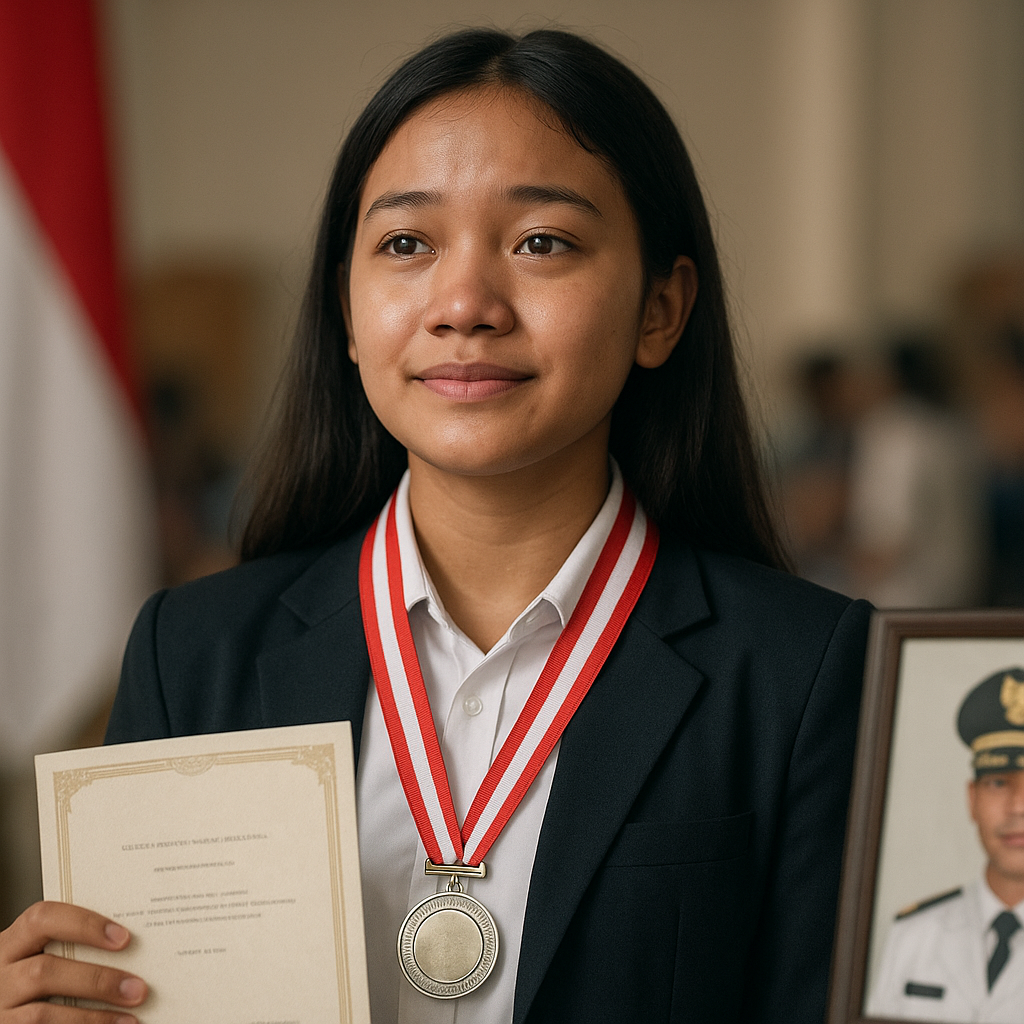 Anak Kedua Prajurit TNI AL Raih Medali Olimpiade Sains Nasional