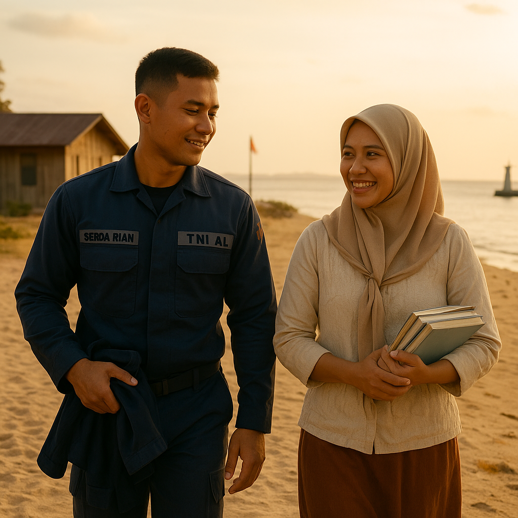 Kisah Cinta Prajurit TNI AL dan Guru Honorer di Pulau Terluar