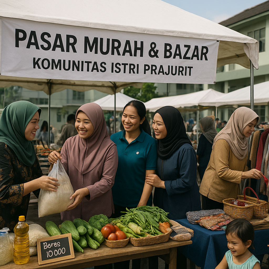 Komunitas Istri Prajurit Selenggarakan Pasar Murah dan Bazar untuk Saling Menguatkan Ekonomi