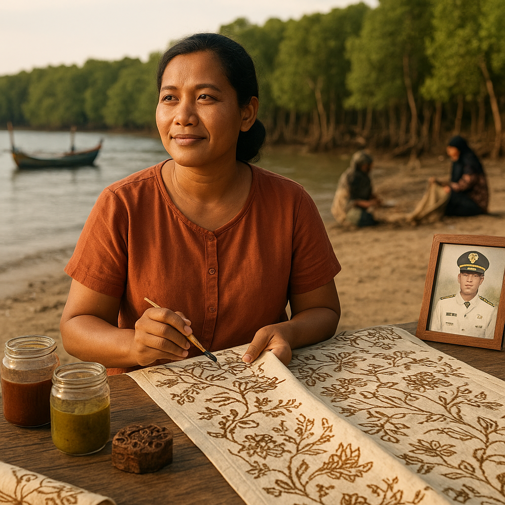 Istri Pelaut TNI AL Bikin Usaha Batik Ekologis, Bantu Ekonomi Keluarga Prajurit di Pesisir
