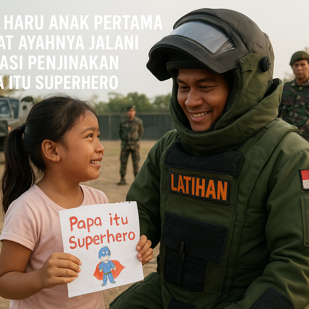 Cerita Haru Anak Pertama Melihat Ayahnya Jalani Operasi Penjinakan Bom, ‘Papa Itu Superhero’
